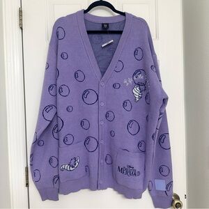 NWT Disney Parks Purple The Little Mermaid Purple Cakeworthy‎ Cardigan